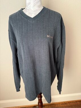 Columbia Men's Slate Gray V-Neck Sweater